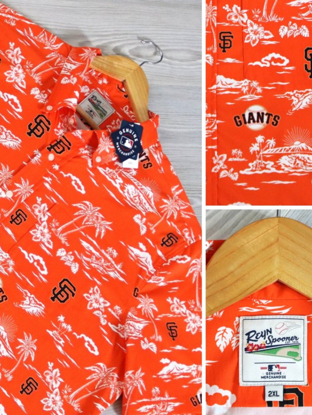 Reyn Sponner x San Francisco Giants Men's Kekai Performance Hawaiian Shirt 2XL